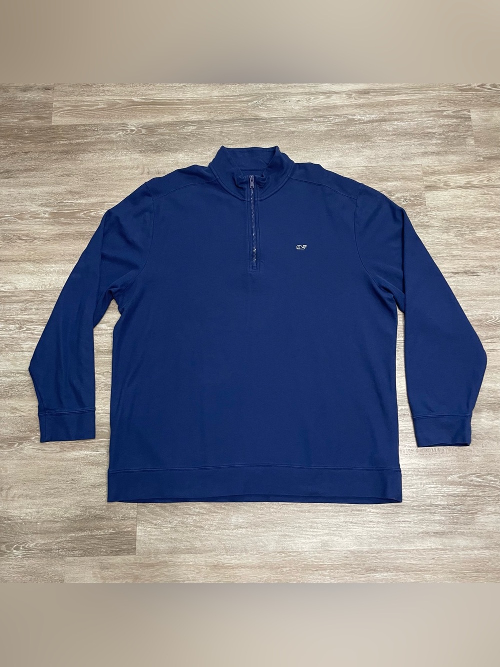 Vineyard Vines Navy Blue Saltwater Quarter Zip Long Sleeve Preppy Men’s Sz XXL